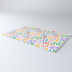 Colorful fun line doodle art pattern Rug Gallery Image 3