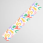 Colorful fun line doodle art pattern Table Runner Gallery Image 3