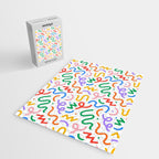 Colorful fun line doodle art pattern Jigsaw Puzzle Gallery Image 2