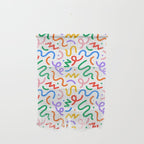 Colorful fun line doodle art pattern Wall Hanging Gallery Image 1