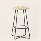 Vintage geometric flower art pattern Stool Gallery Image 1