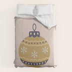 Christmas Bauble Gold And Blue Comforter Gallery Image 6