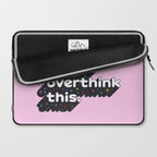 Let Me Overthink This - humorous typography Laptop Sleeve Gallery Image 2