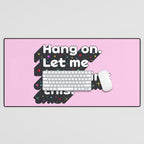 Let Me Overthink This - humorous typography Desk Mat Gallery Image 1