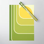 Retro Geometric Sun Set Design 432 Wrapping Paper Gallery Image 1