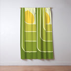 Retro Geometric Sun Set Design 432 Window Curtain Gallery Image 3