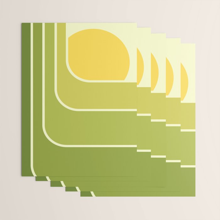 Retro Geometric Sun Set Design 432 Wrapping Paper Gallery Image 3