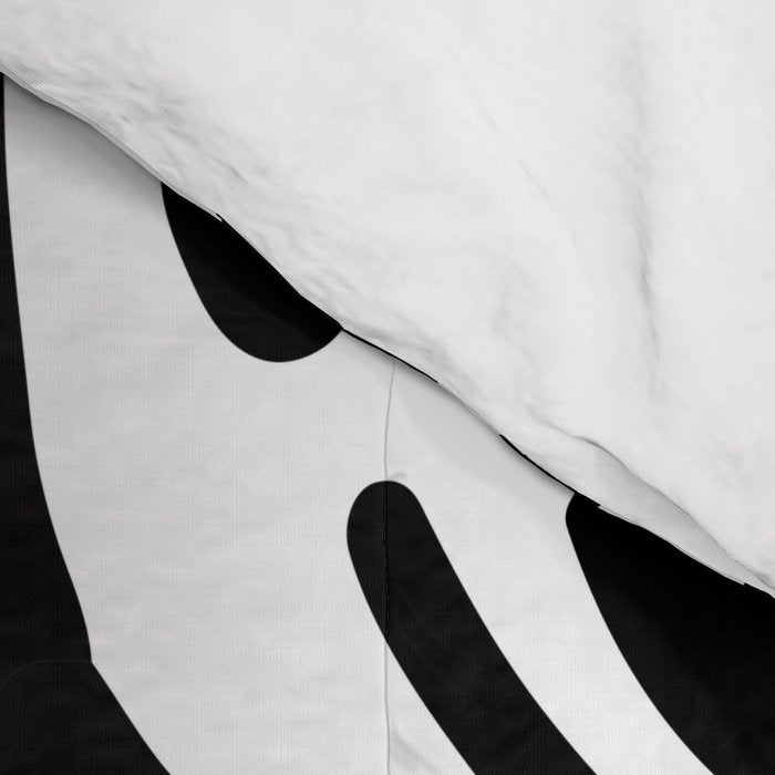 Abstract black and white paint stripe pattern Comforter Gallery Image 4