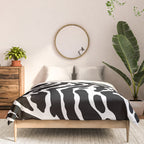 Abstract black and white paint stripe pattern Comforter Gallery Image 3