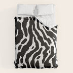 Abstract black and white paint stripe pattern Comforter Gallery Image 6