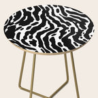 Abstract black and white paint stripe pattern Side Table Gallery Image 2