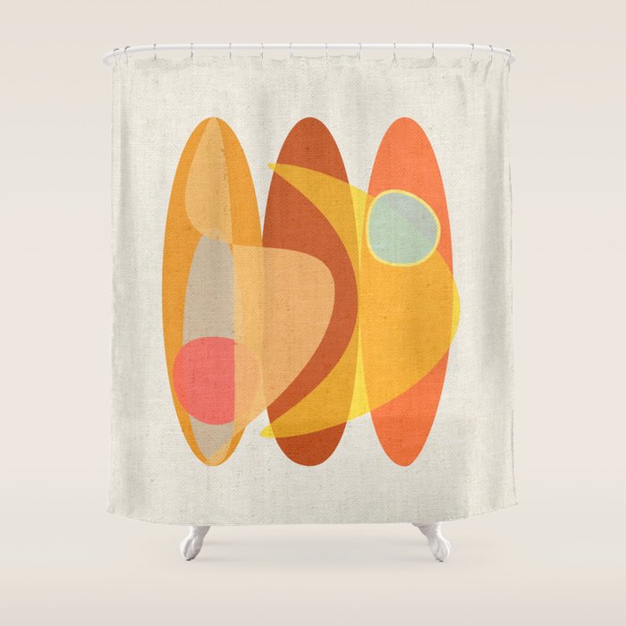 Surf & Boomerang Shower Curtain Gallery Image 1