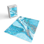 Liquid Marble -Blue quartz and gemstones Jigsaw Puzzle Gallery Image 2