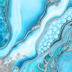 Liquid Marble -Blue quartz and gemstones Coffee Mug Gallery Image 2
