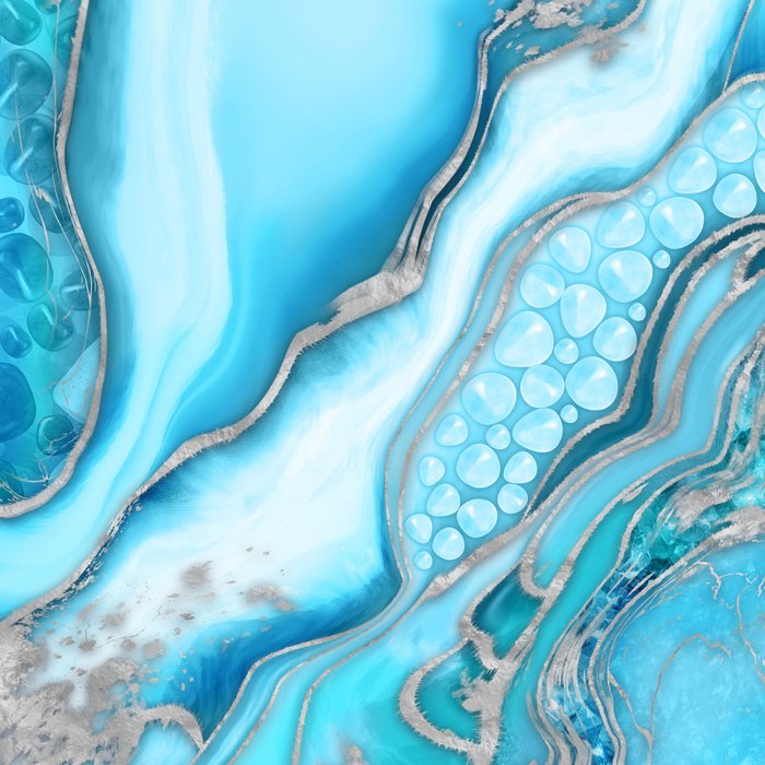 Liquid Marble -Blue quartz and gemstones Coffee Mug Gallery Image 2
