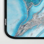 Liquid Marble -Blue quartz and gemstones Laptop Sleeve Gallery Image 3
