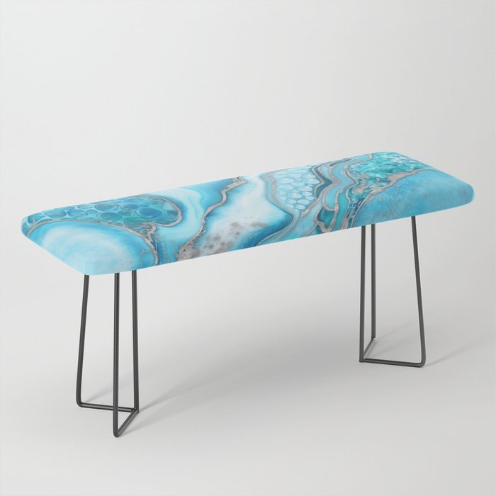 Liquid Marble -Blue quartz and gemstones Bench Gallery Image 1