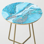 Liquid Marble -Blue quartz and gemstones Side Table Gallery Image 2