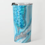 Liquid Marble -Blue quartz and gemstones Travel Mug Gallery Image 3