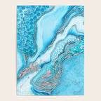 Liquid Marble -Blue quartz and gemstones Poster Gallery Image 4