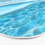 Liquid Marble -Blue quartz and gemstones Bath Mat Gallery Image 3
