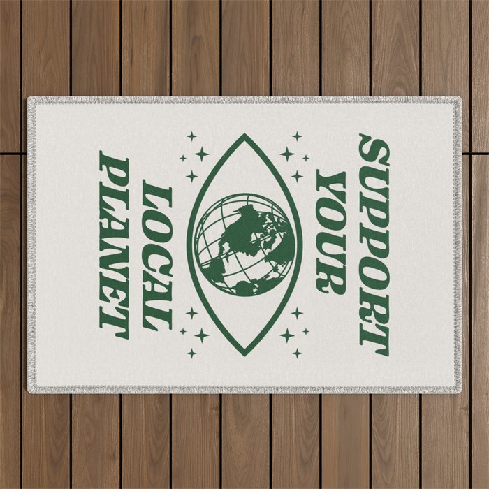 Support your Local Planet Outdoor Rug Gallery Image 1