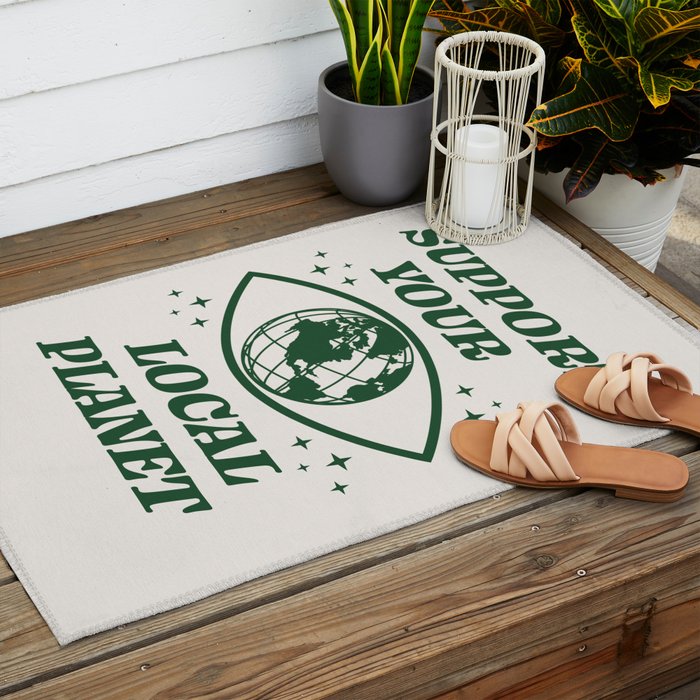 Support your Local Planet Outdoor Rug Gallery Image 2