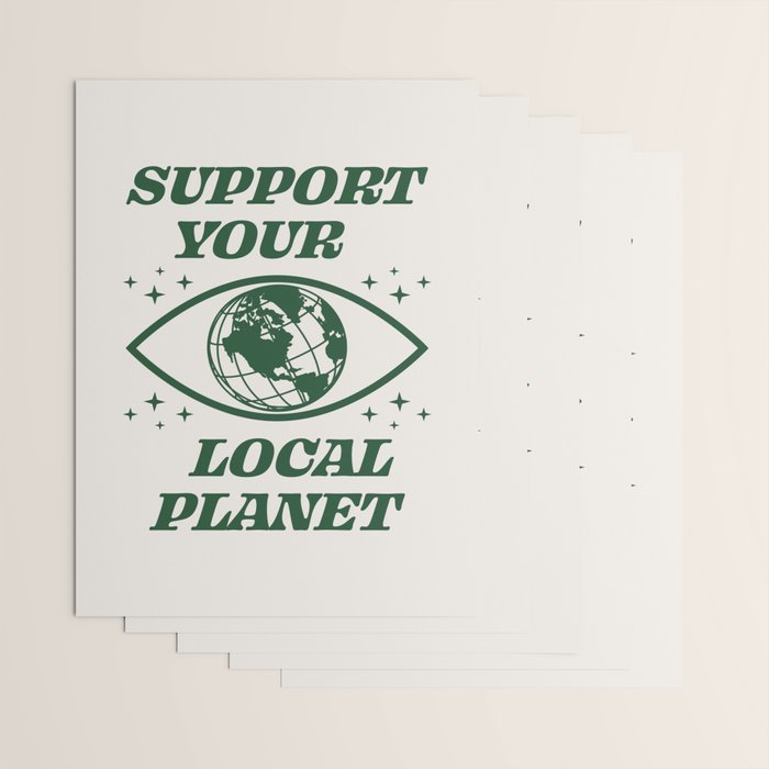 Support your Local Planet Wrapping Paper Gallery Image 3