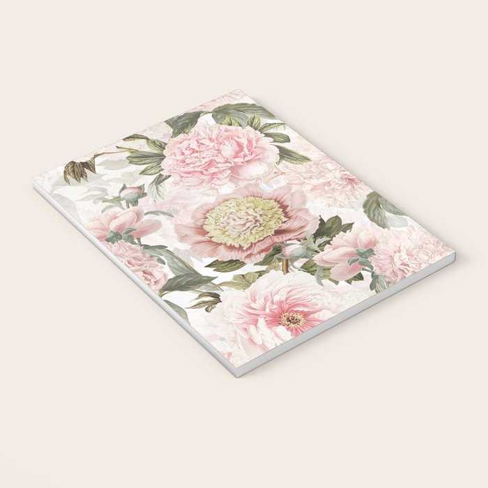 Vintage & Shabby Chic - Antique Pink Peony Flowers Garden Notebook Gallery Image 3