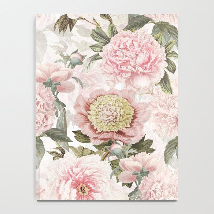 Vintage & Shabby Chic - Antique Pink Peony Flowers Garden Notebook Gallery Image 4