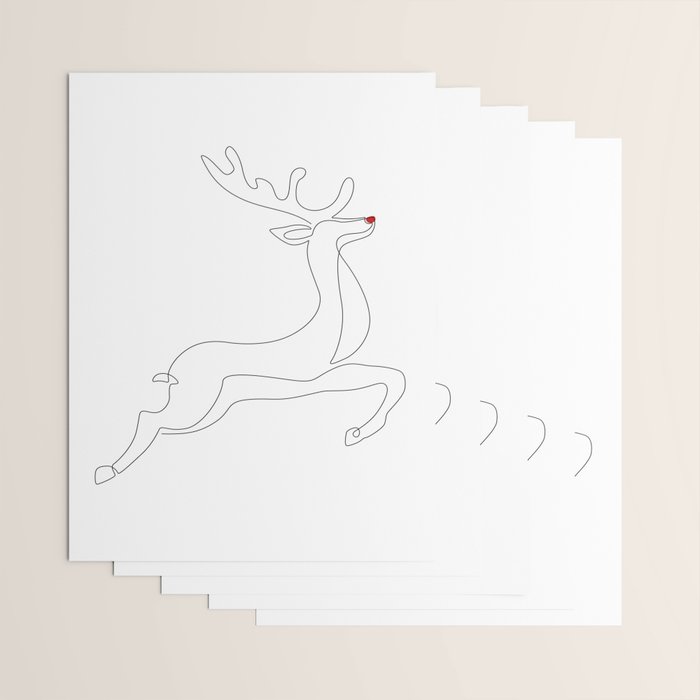 Red Nose Reindeer Wrapping Paper Gallery Image 3