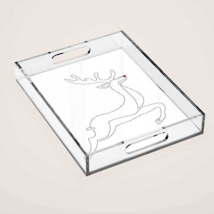 Red Nose Reindeer Acrylic Tray Gallery Image 1