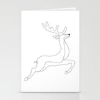 Red Nose Reindeer Stationery Card Gallery Image 2