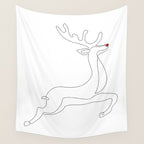 Red Nose Reindeer Wall Tapestry Gallery Image 4