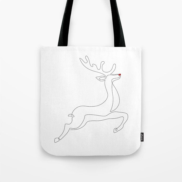 Red Nose Reindeer Tote Bag Gallery Image 1
