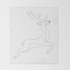 Red Nose Reindeer Throw Blanket Gallery Image 2