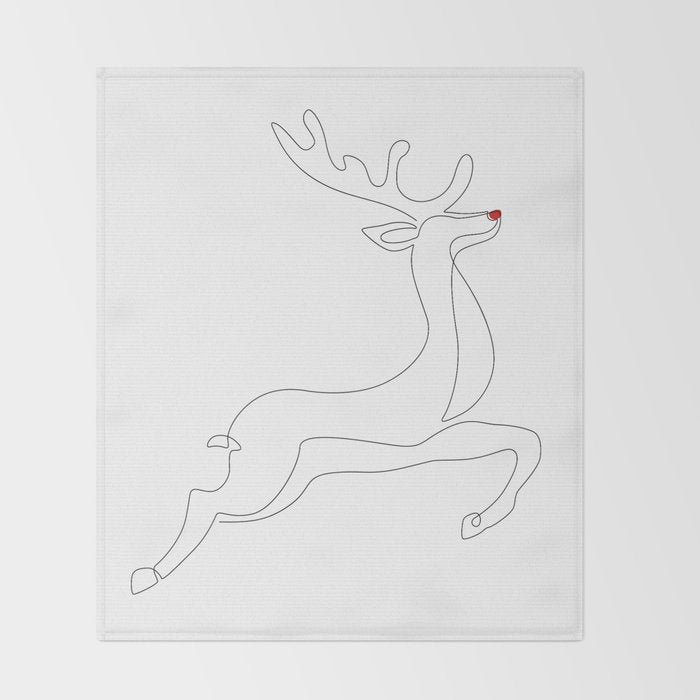 Red Nose Reindeer Throw Blanket Gallery Image 2