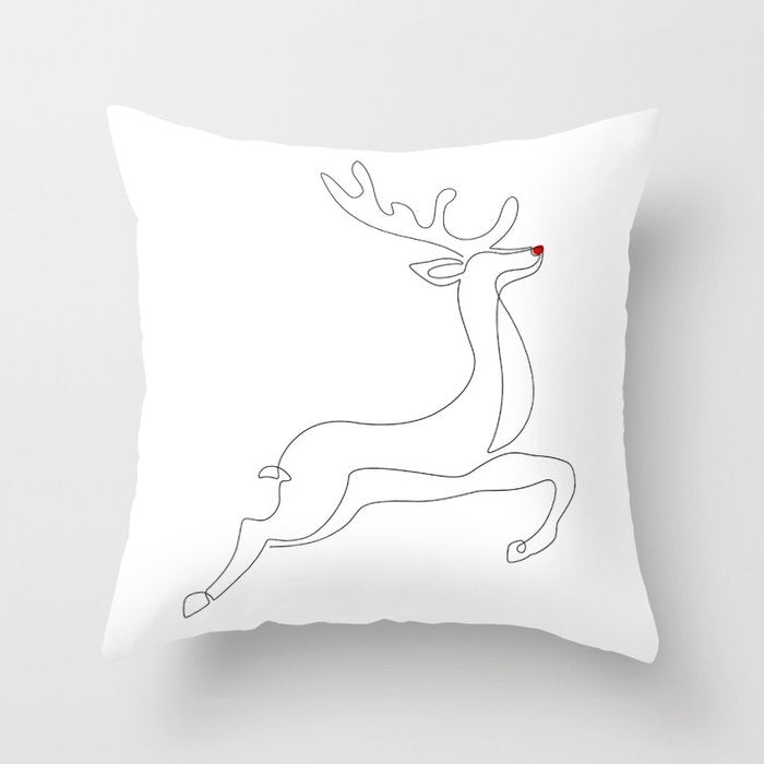 Red Nose Reindeer Throw Pillow Gallery Image 6