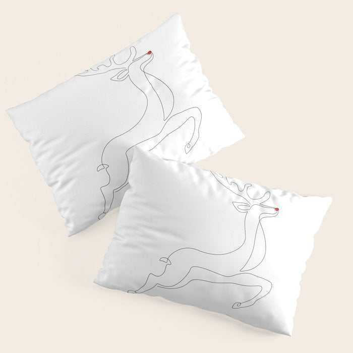 Red Nose Reindeer Pillow Sham Gallery Image 3