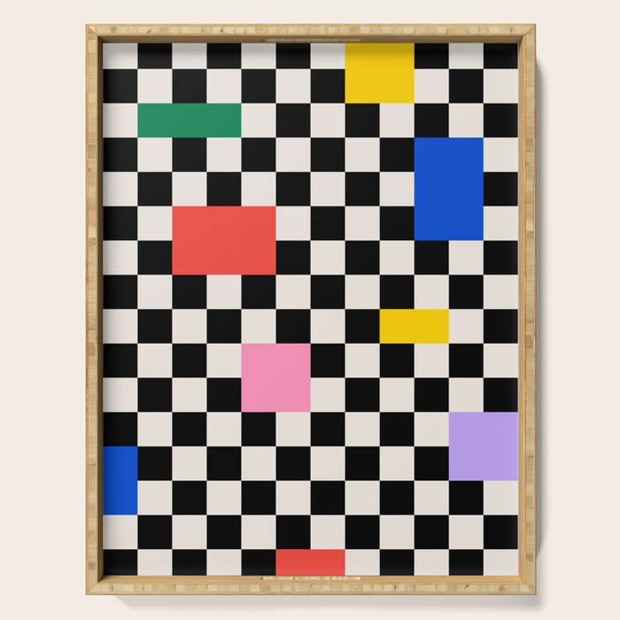 Patchwork: Bauhaus Check Edition Serving Tray Gallery Image 1