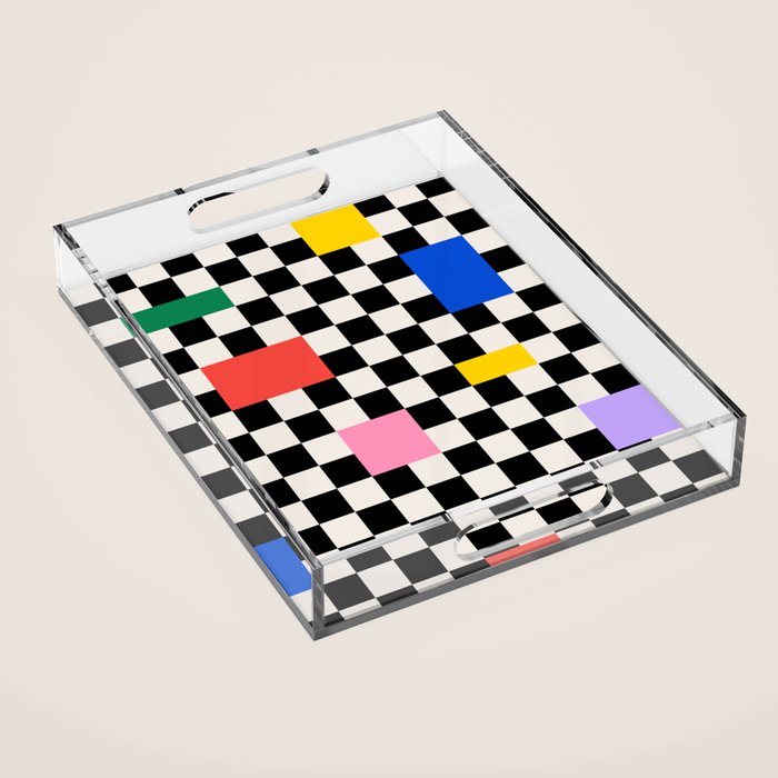Patchwork: Bauhaus Check Edition Acrylic Tray Gallery Image 1