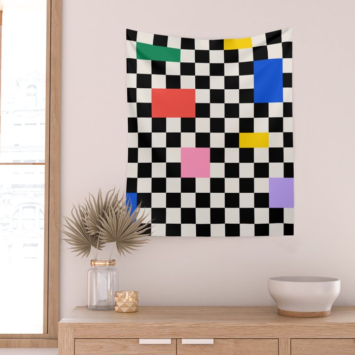 Patchwork: Bauhaus Check Edition Wall Tapestry Gallery Image 2