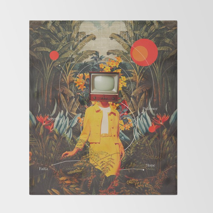 She Came from the Wilderness Throw Blanket Gallery Image 2