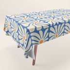 Vintage daisy flower art pattern Tablecloth Gallery Image 1