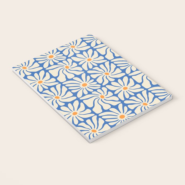 Vintage daisy flower art pattern Notebook Gallery Image 3