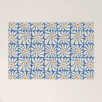 Vintage daisy flower art pattern Welcome Mat Gallery Image 1