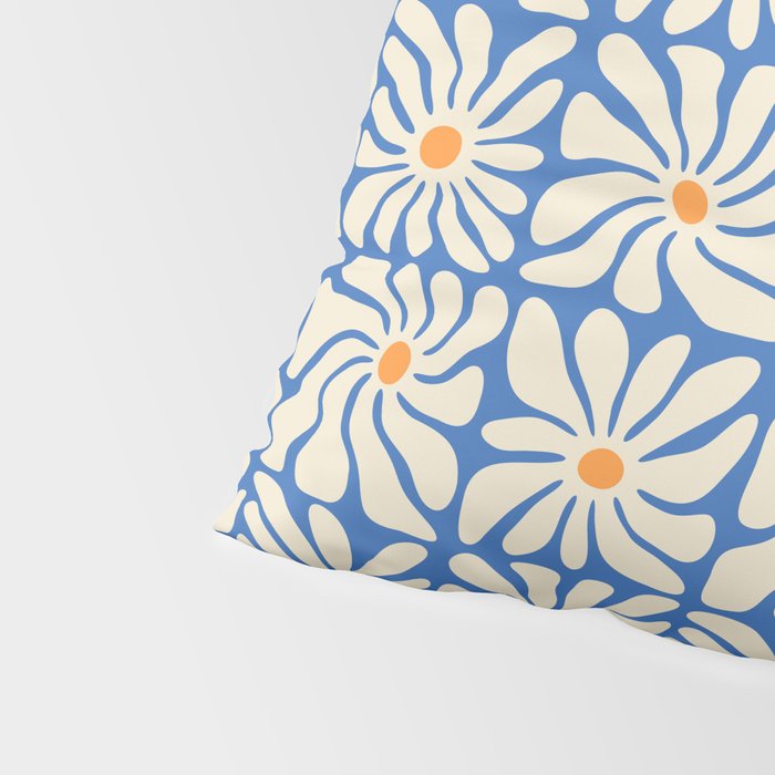 Vintage daisy flower art pattern Pillow Sham Gallery Image 4
