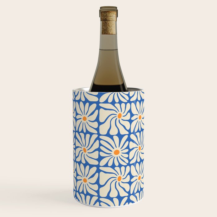 Vintage daisy flower art pattern Wine Chiller Gallery Image 3