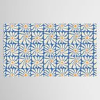 Vintage daisy flower art pattern Tablecloth Gallery Image 2
