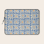 Vintage daisy flower art pattern Laptop Sleeve Gallery Image 1